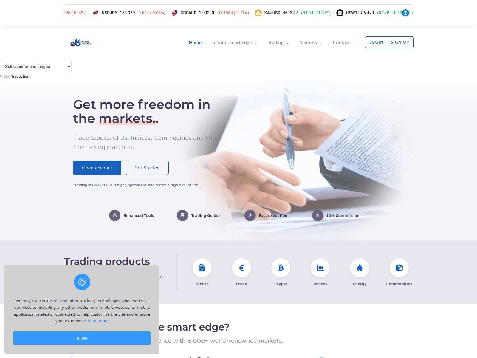 Screenshot of infinitesmartedge.com