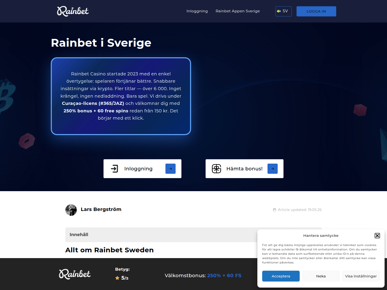 Screenshot of rainbetwin.com