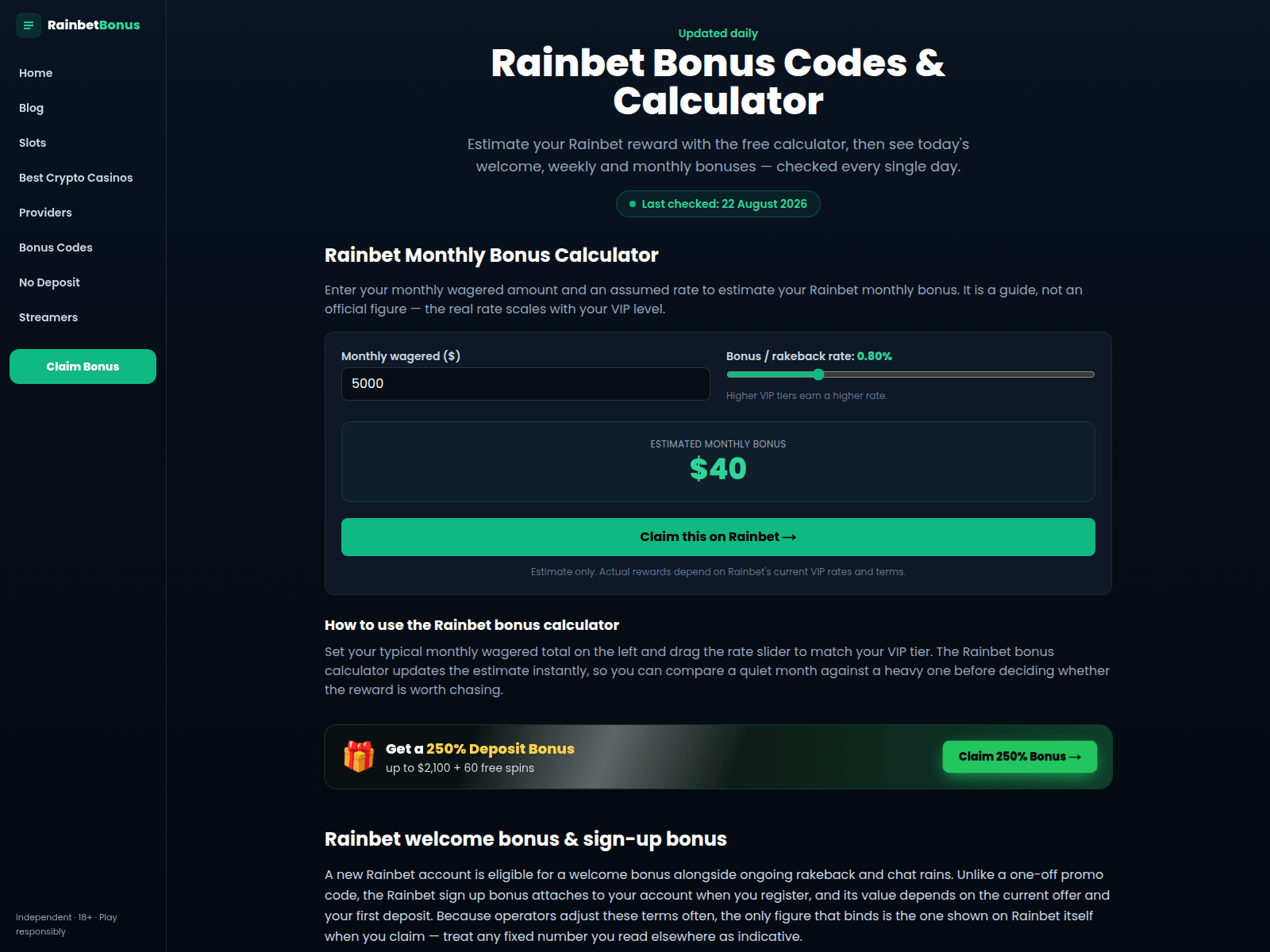 Screenshot of rainbetbonus.fun
