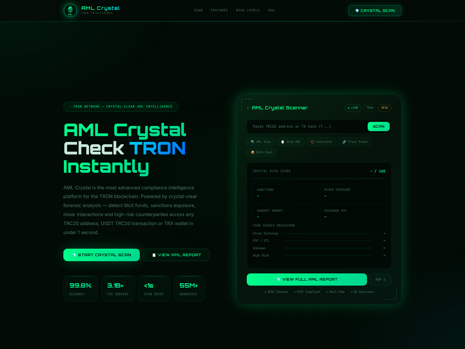 Screenshot of amlcrystal.com