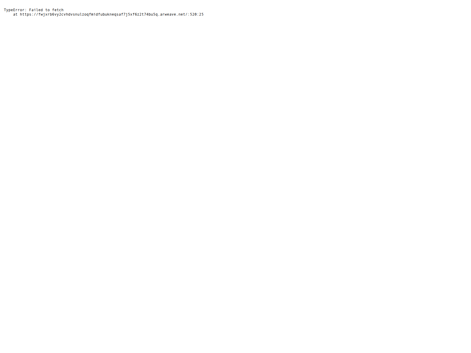 Screenshot of fwjxrb6vy2cvhdvsnulzoqfmidfubukneqsaf7j5xf6z2t74bu5q.arweave.net