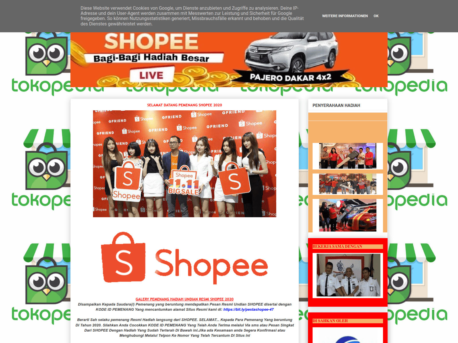 Screenshot of pestashopee-47.blogspot.com
