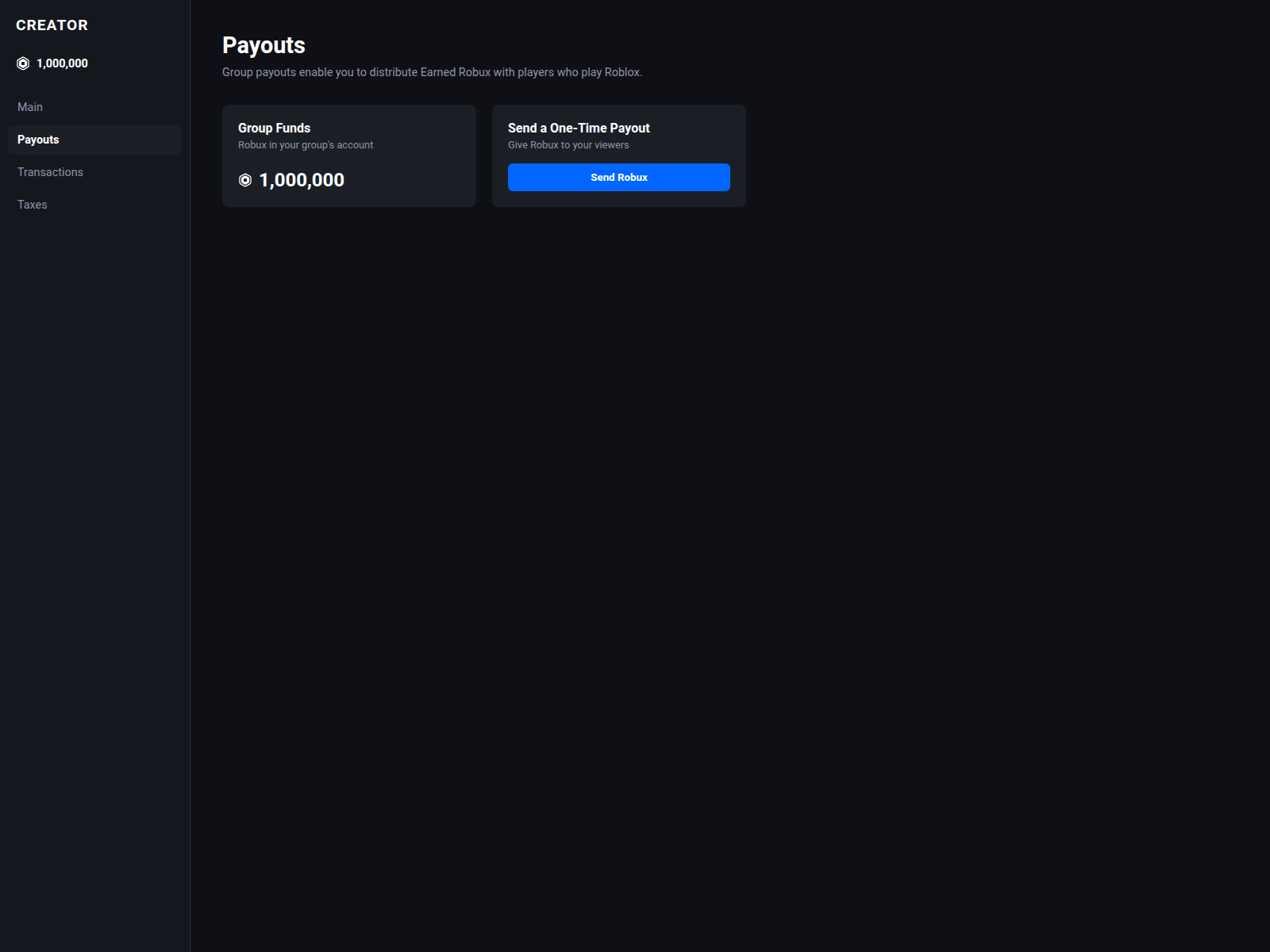 Screenshot of creatorpayouts.online
