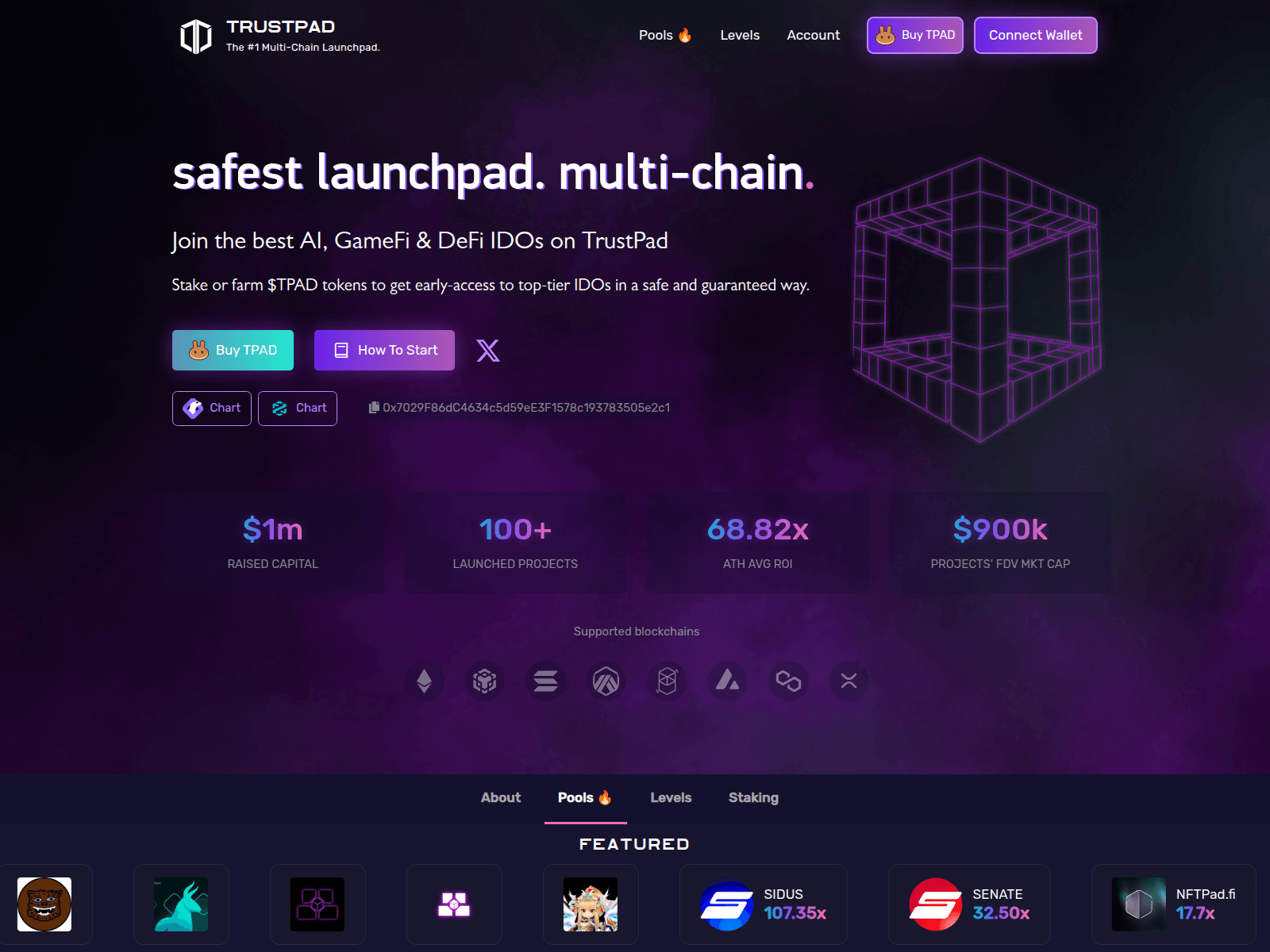 Screenshot of defi-trustpad.biz