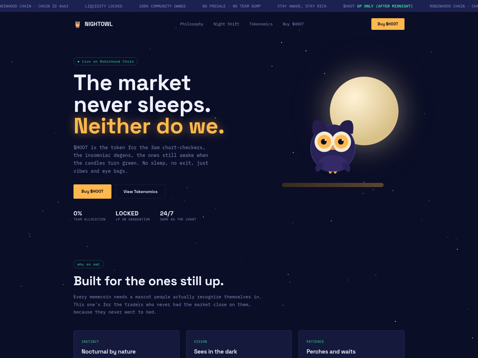 Screenshot of nightowl.money