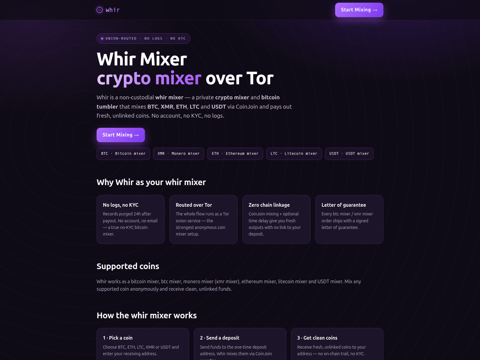 Screenshot of whir-mixer.vip