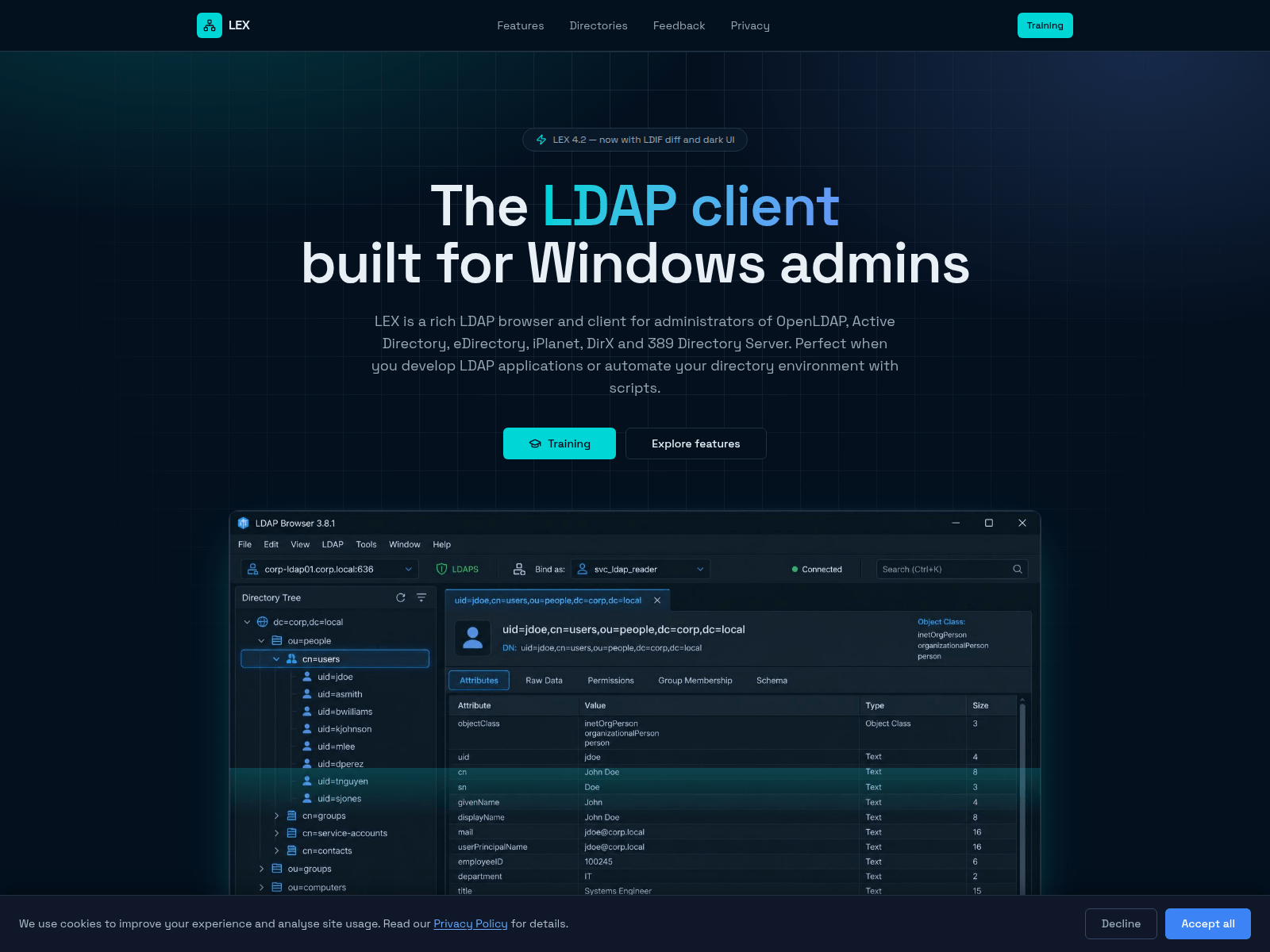Screenshot of ldapexplorer.app