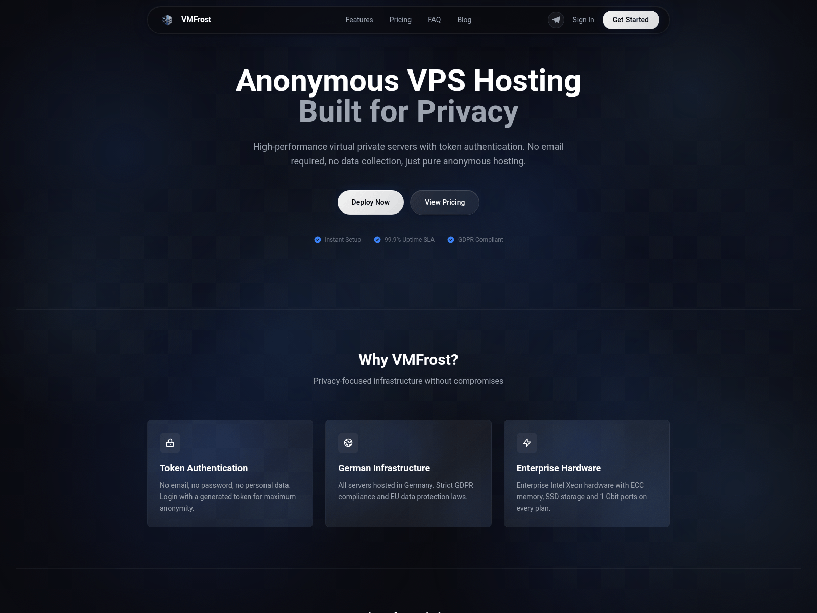 Screenshot of vmfrost.net