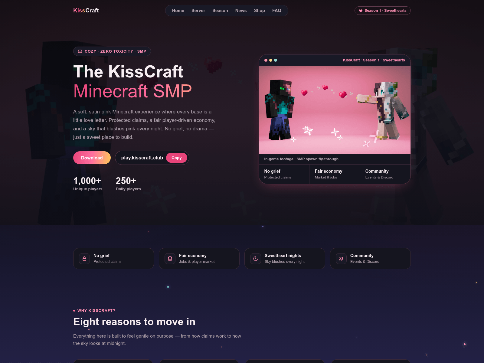 Screenshot of kisscraft.club