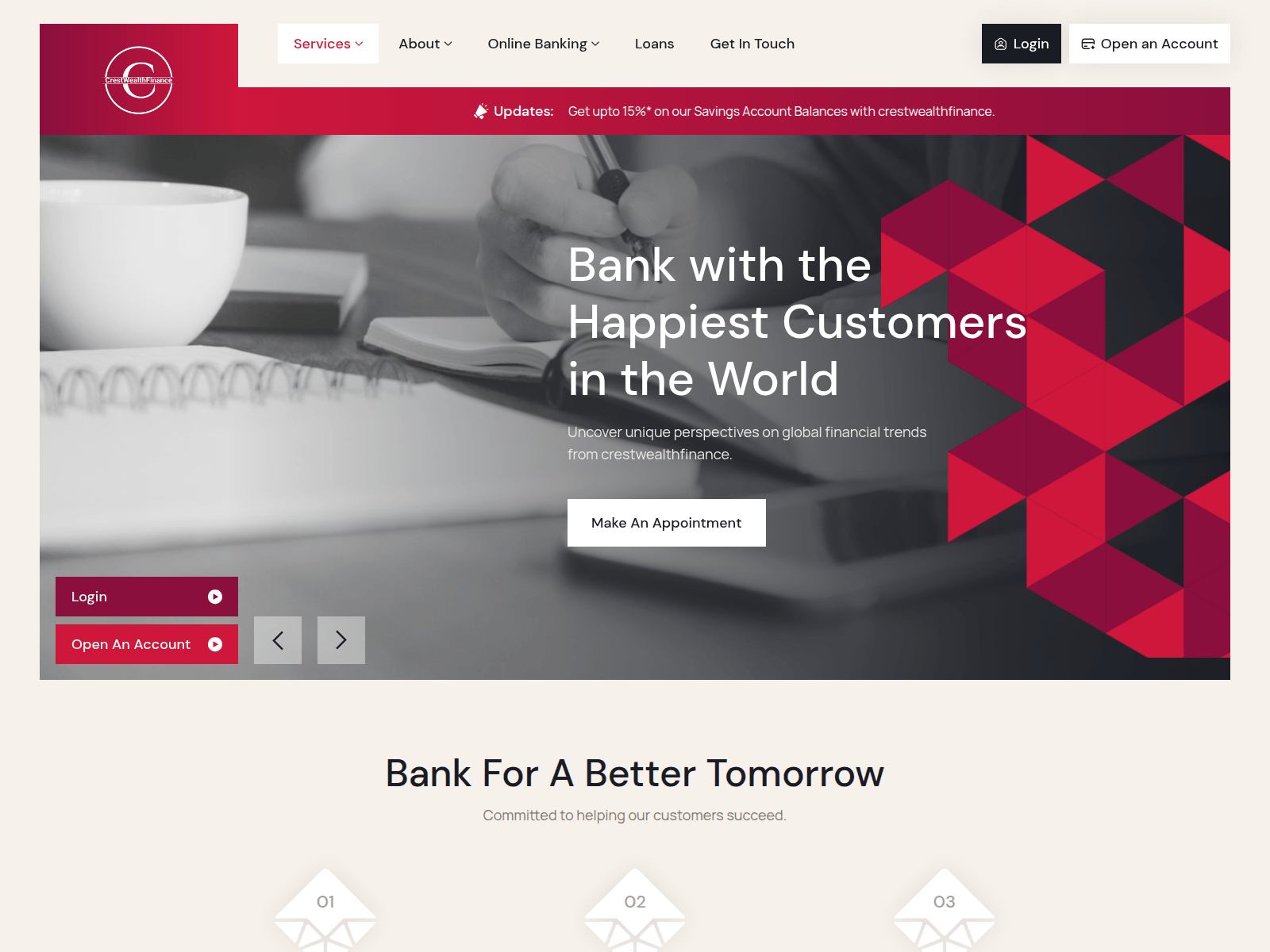 Screenshot of crestwealthfinance.com
