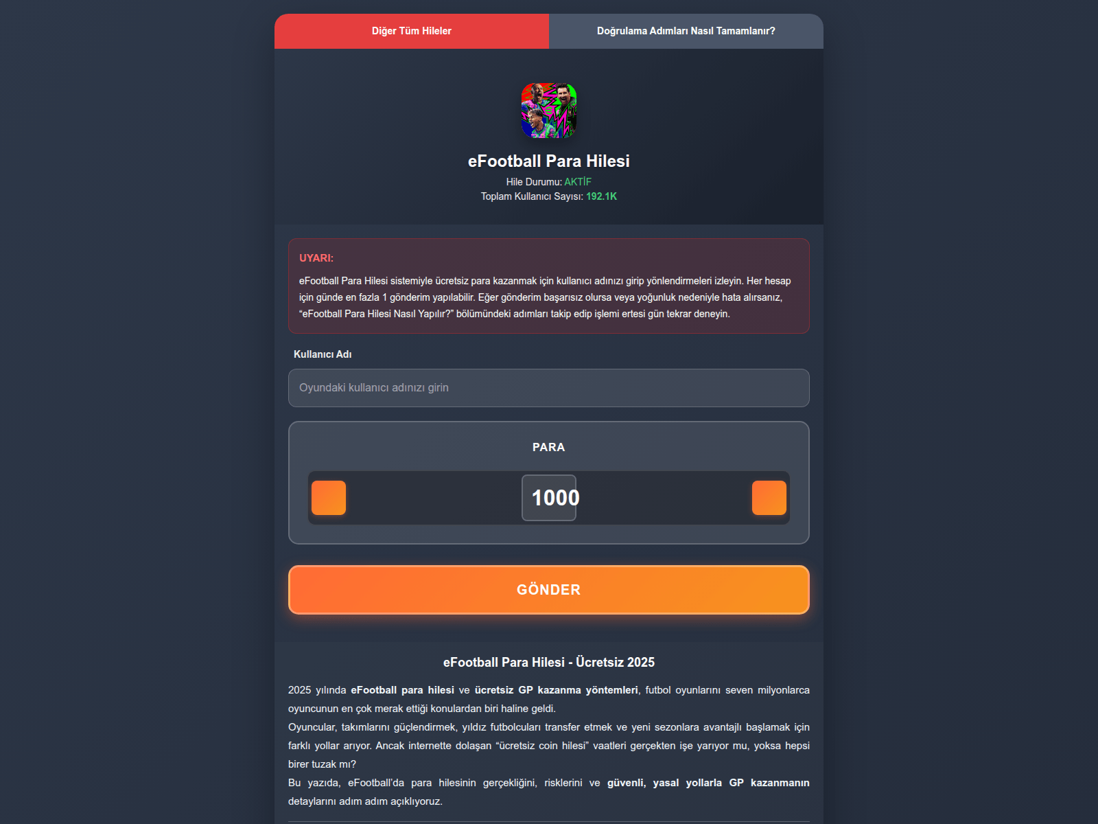 Screenshot of takipguru.com