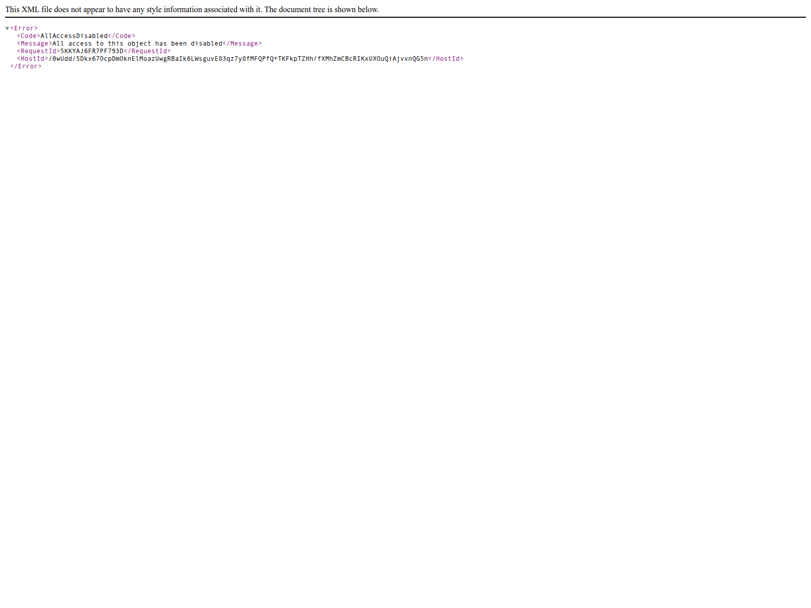 Screenshot von molar-canal.s3.us-east-2.amazonaws.com