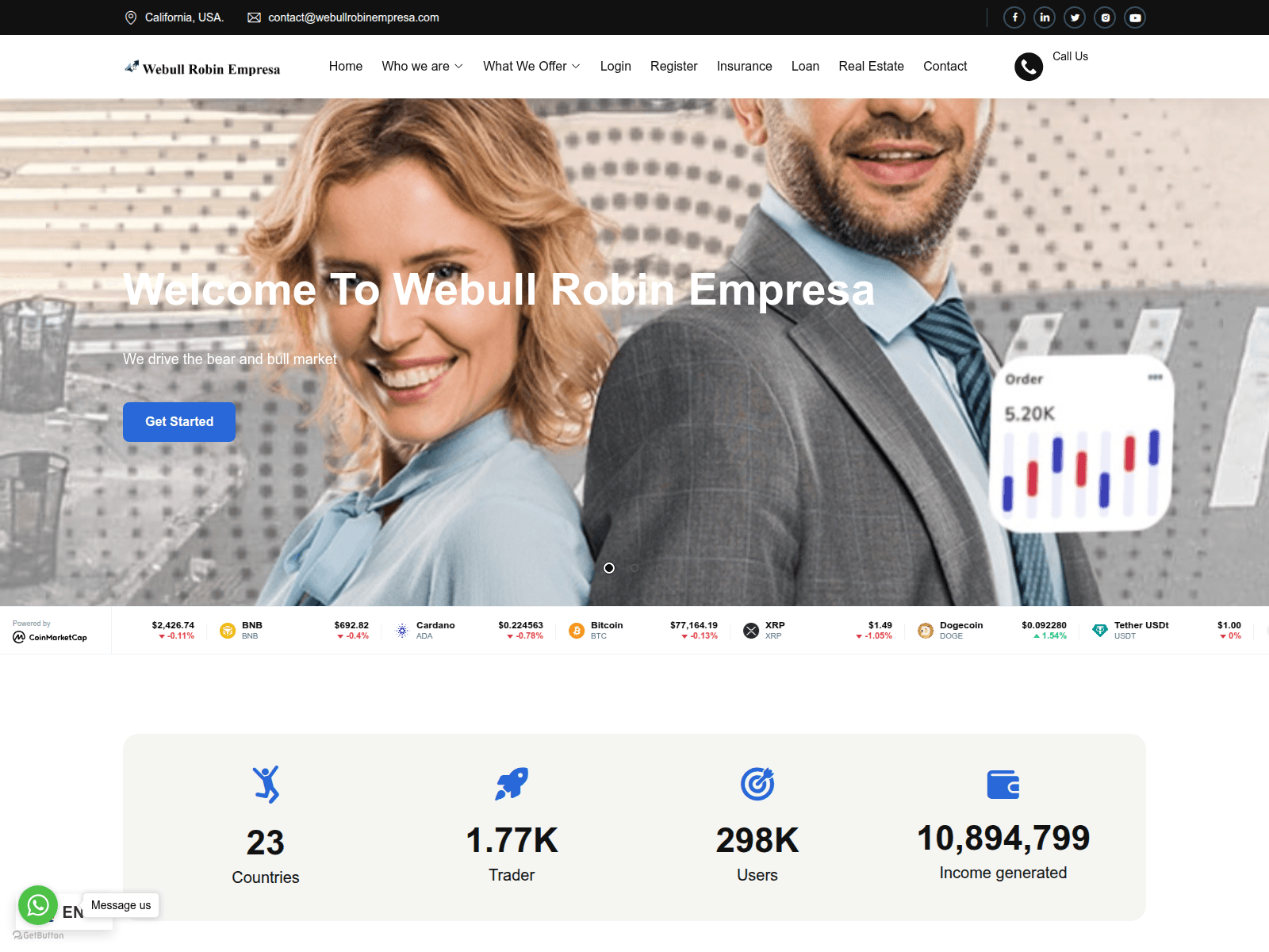 Captura de tela de webullrobinempresa.com