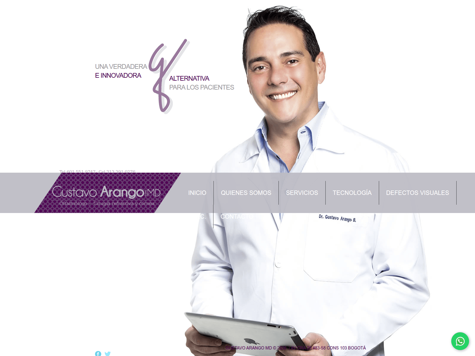 Screenshot di gustavoarangomd.com