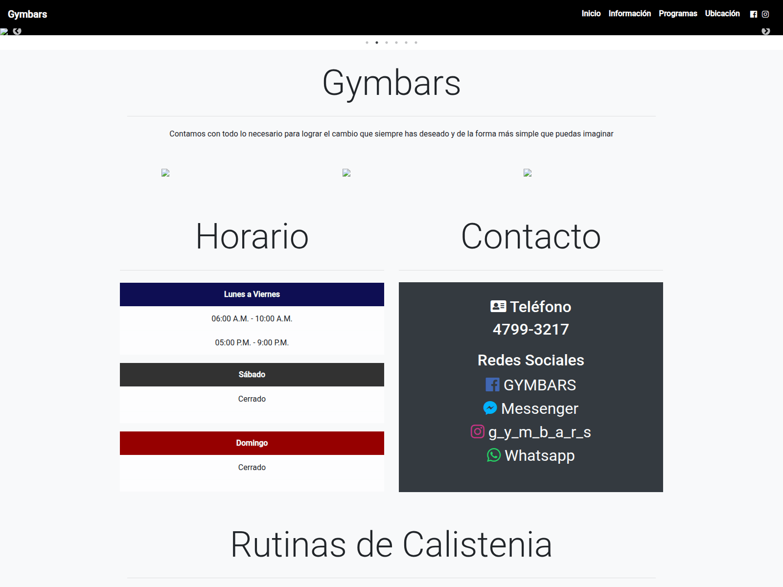 Screenshot von gymbarsgt.com