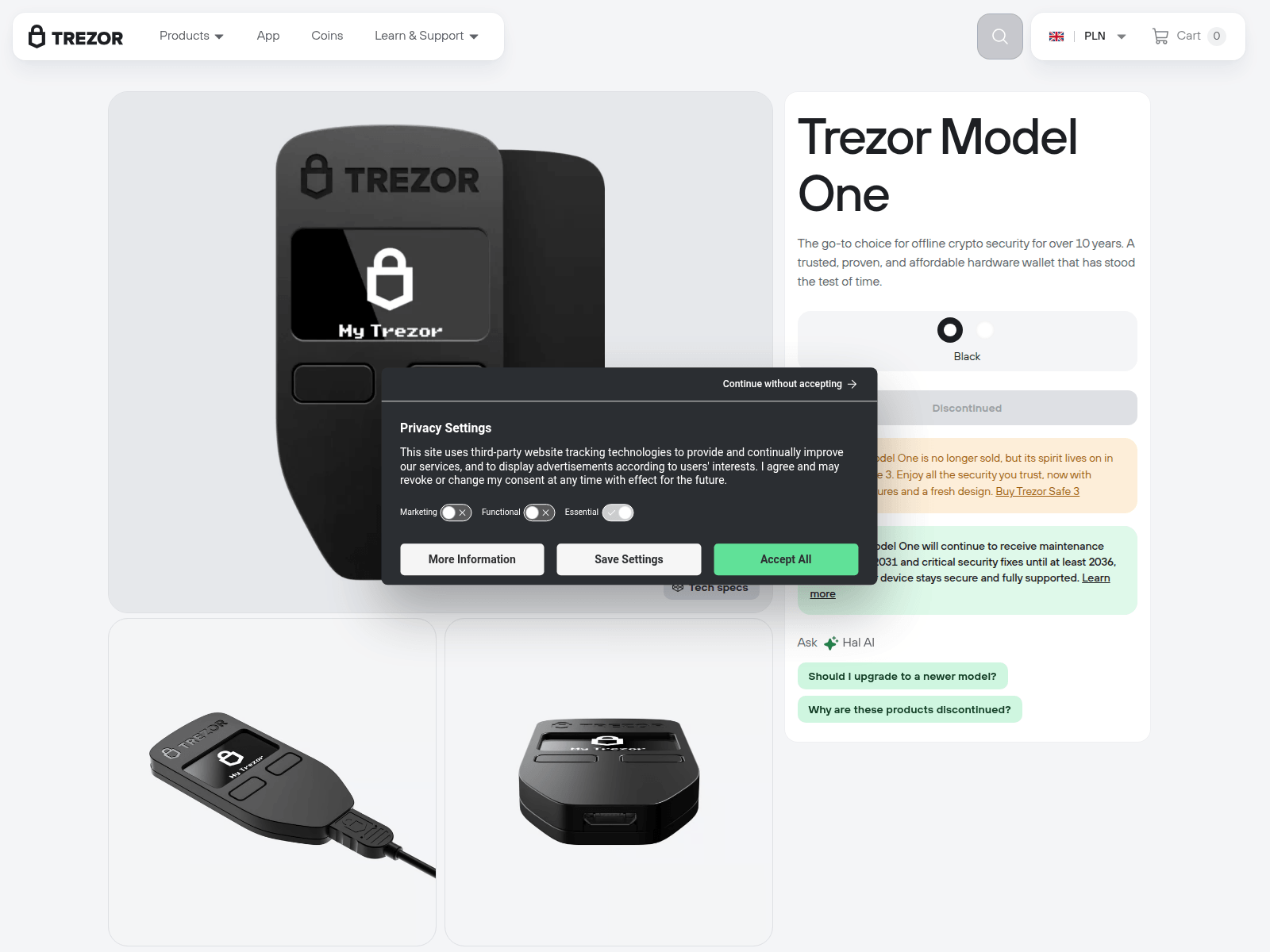 Знімок екрана trezor.locuspromo.com