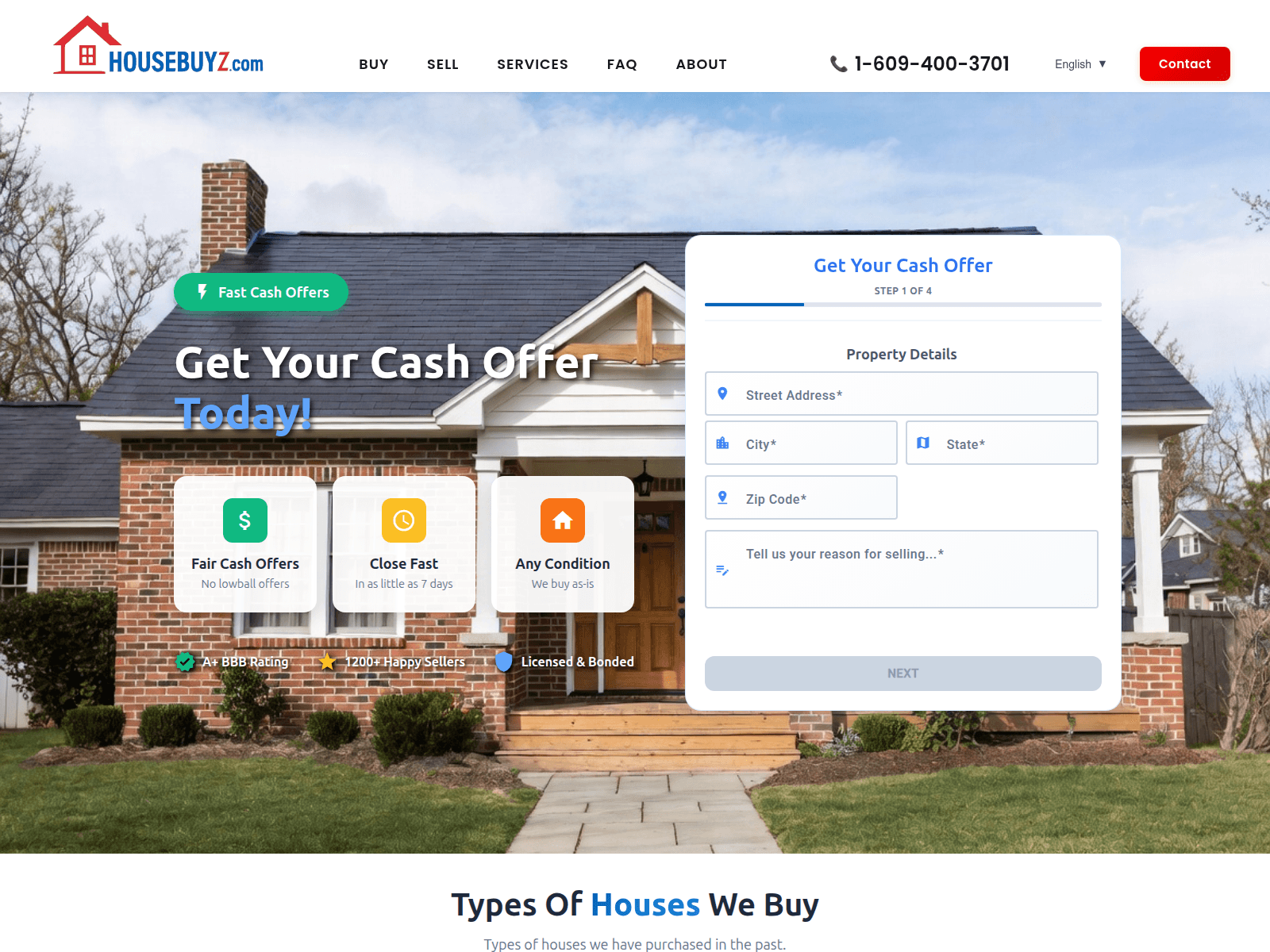 Знімок екрана housebuyz.com