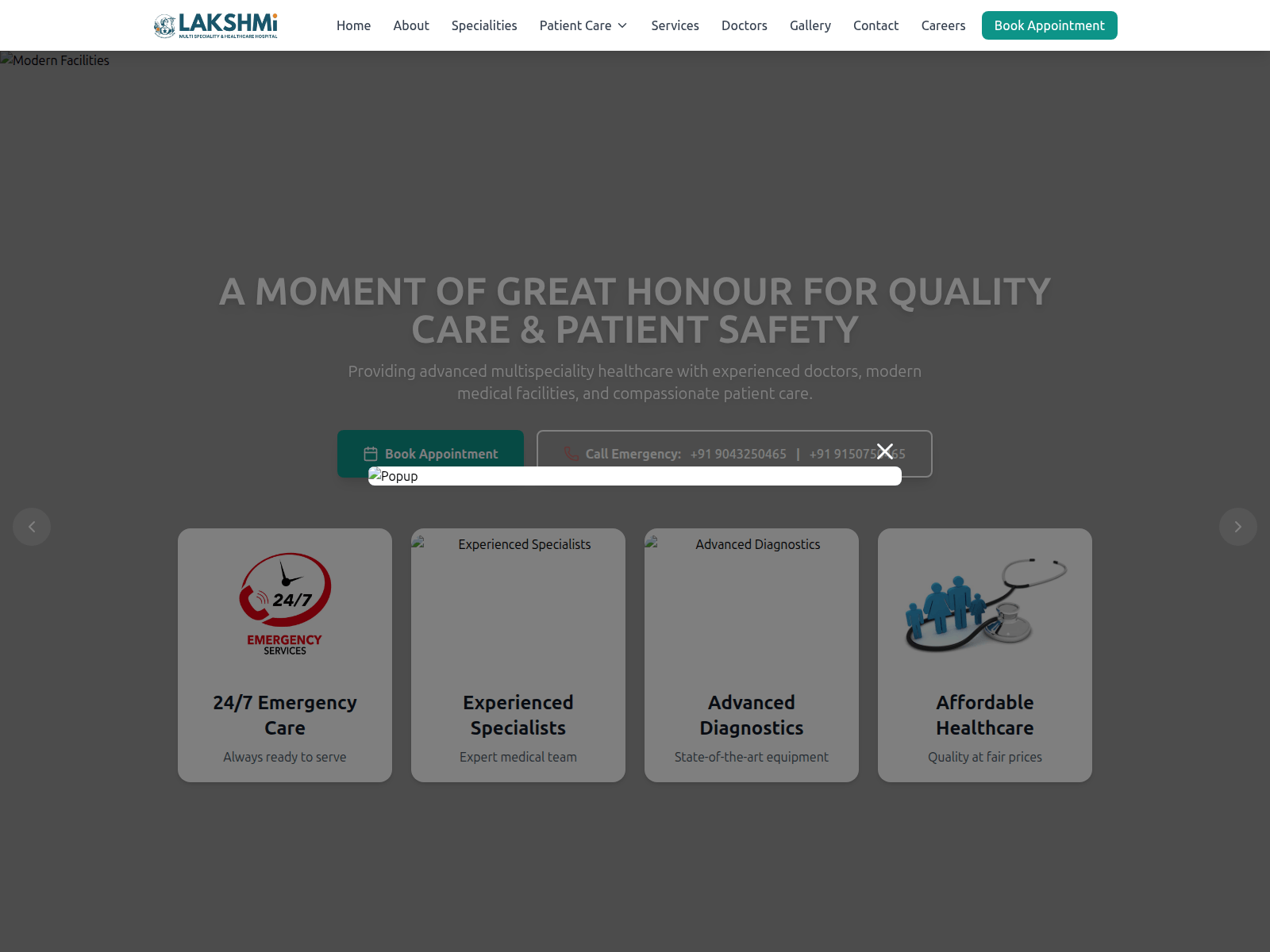 [Ekran görüntüsü] lakshmimultispecialityhospital.com
