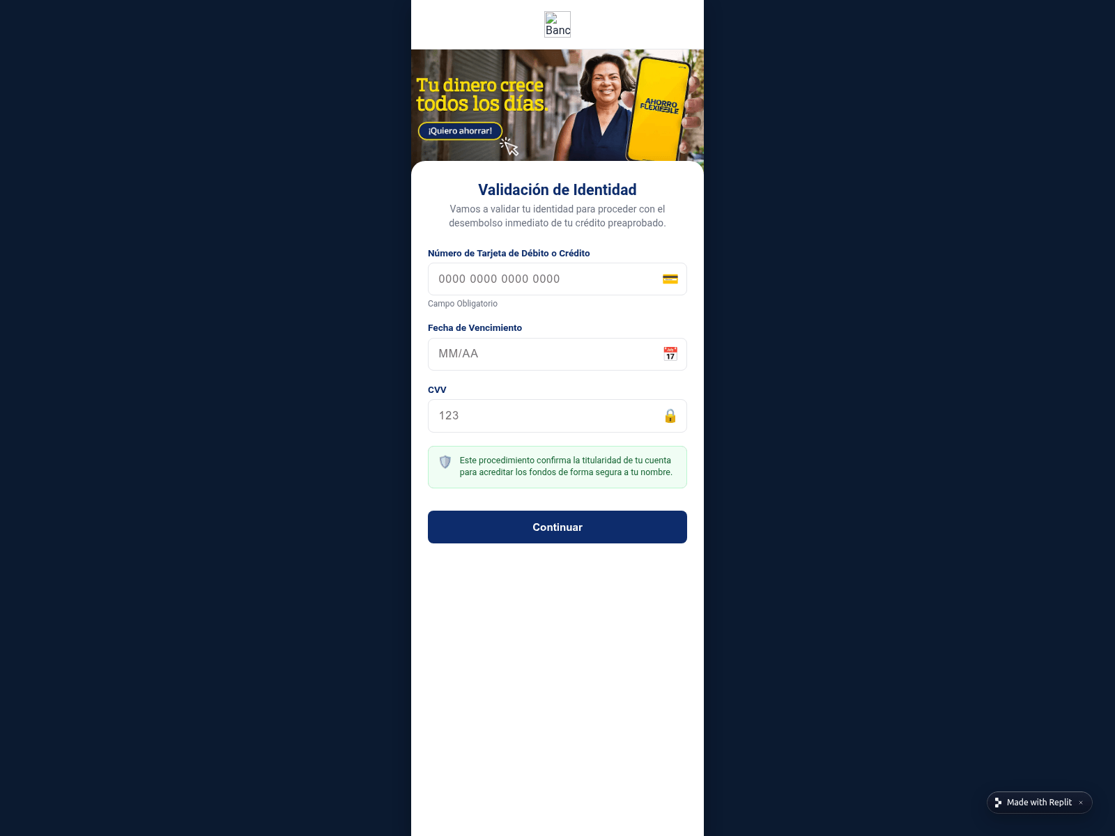 Screenshot of creditopichincha-2026--creditopichin7.replit.app