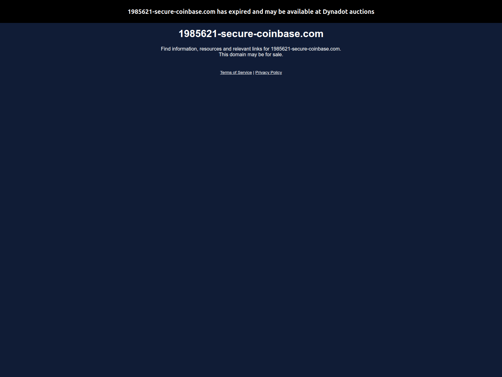 Screenshot of 1985621-secure-coinbase.com