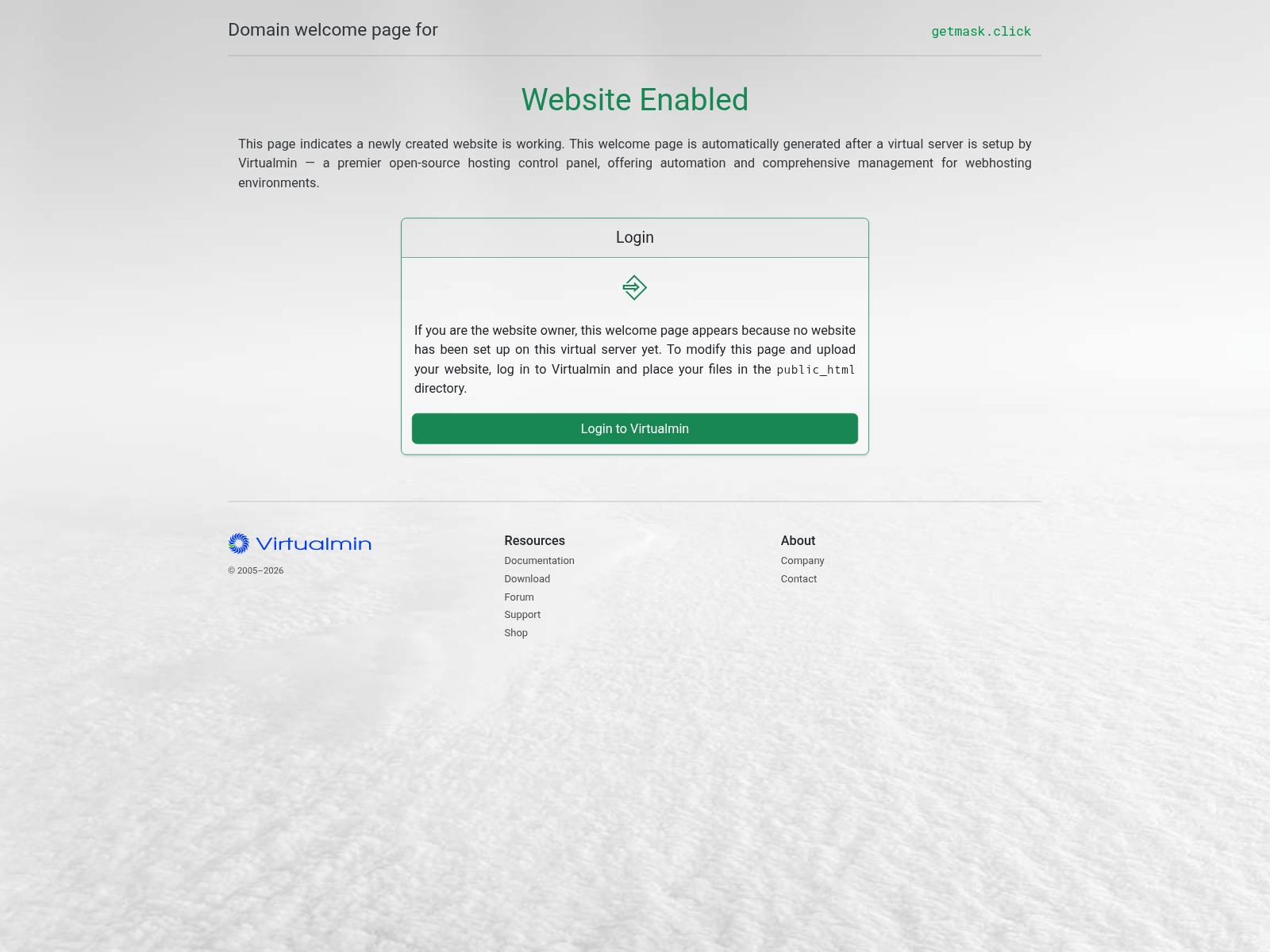 Screenshot of getmask.click