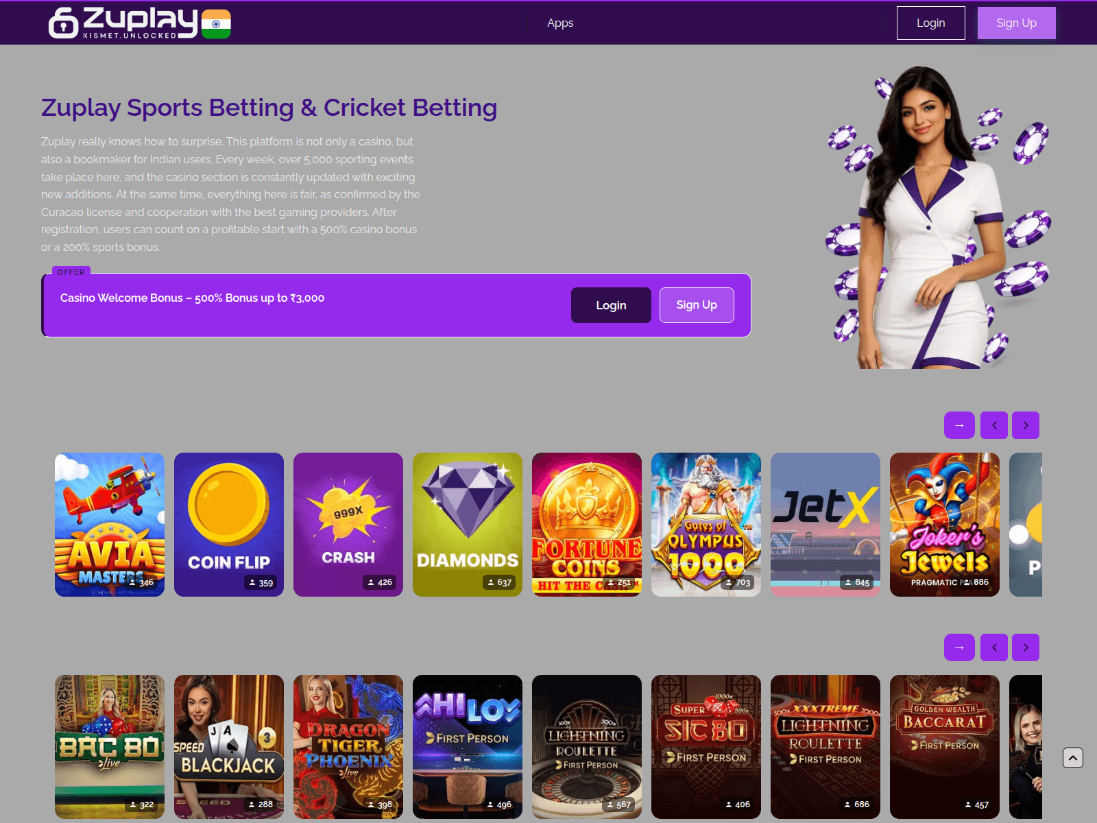 Screenshot of zuplayin.com