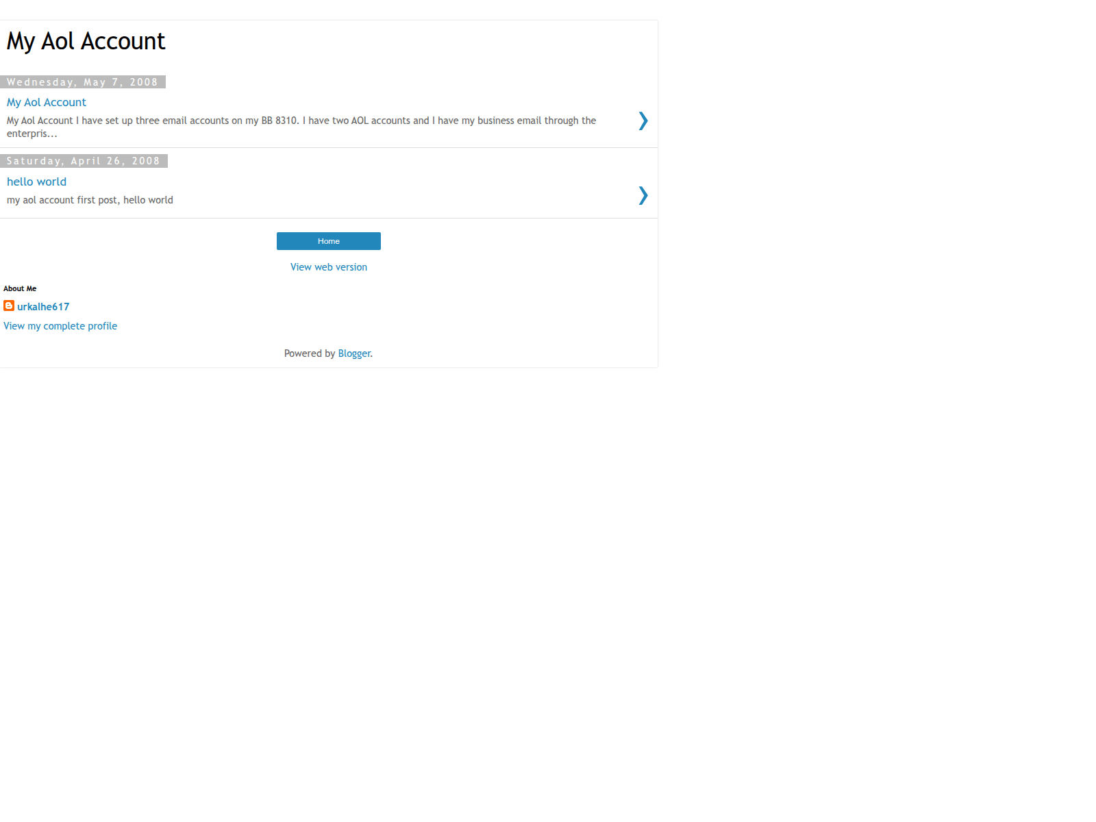Screenshot of my-aol-account.blogspot.com