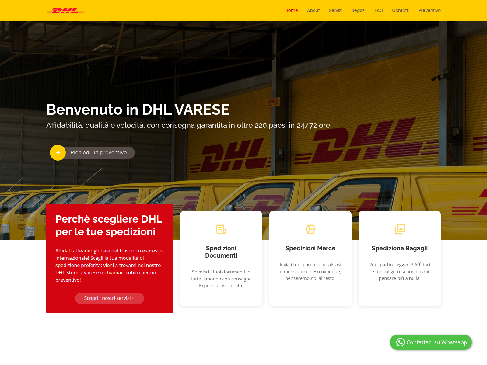 Screenshot of dhlvarese.it