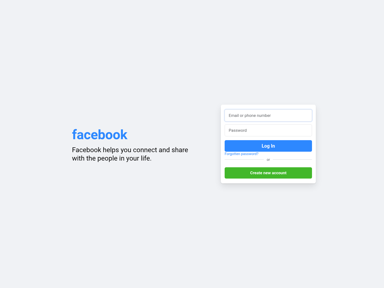 Screenshot of facebookclone.duckdns.org