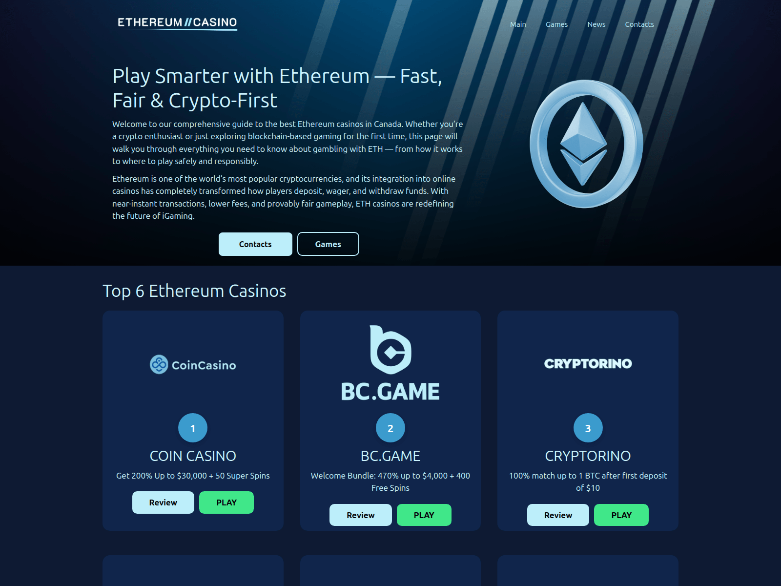 Screenshot of ethereumcasino-canada.ca