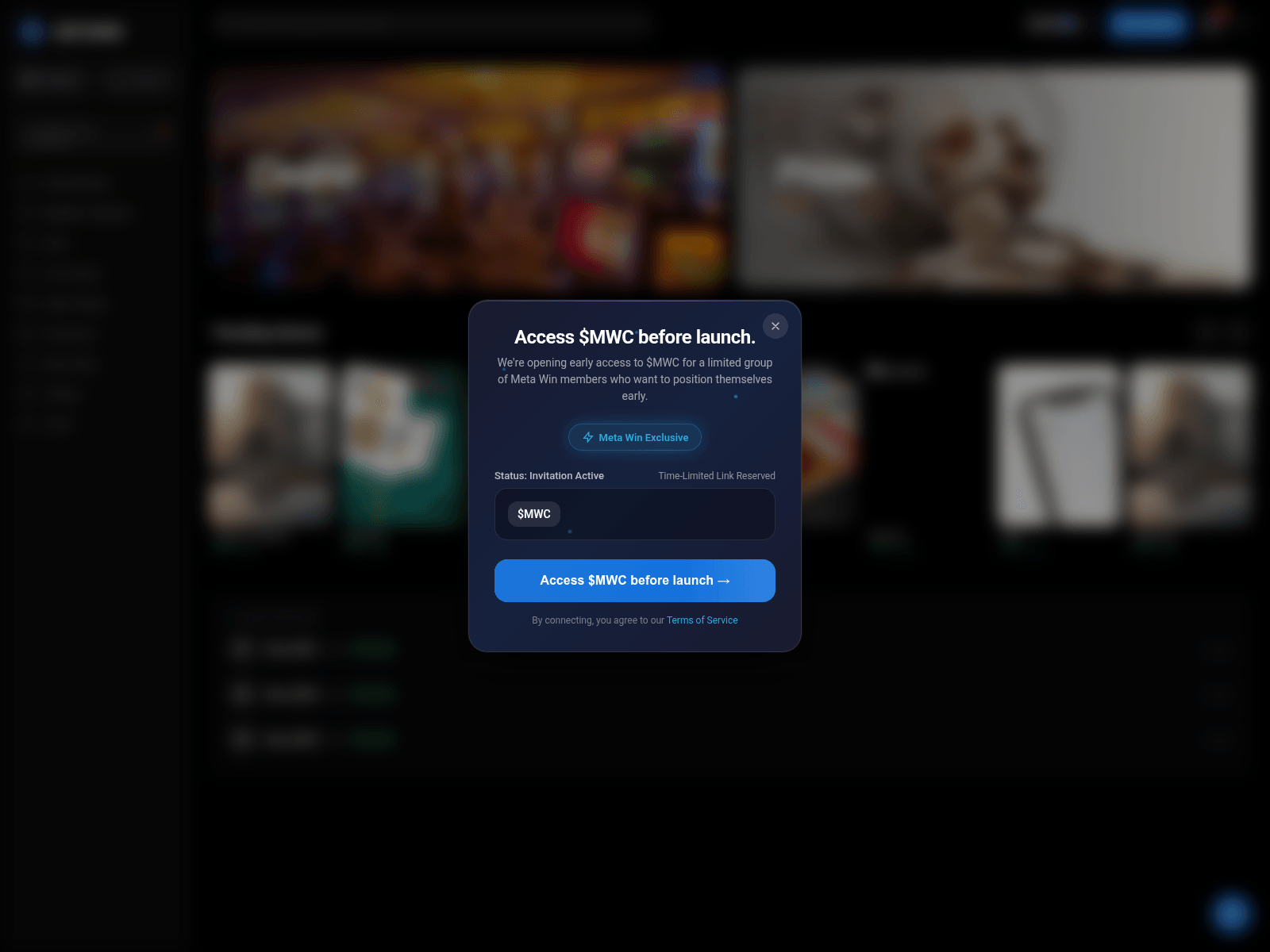 Screenshot of metawin.launchupdates.live