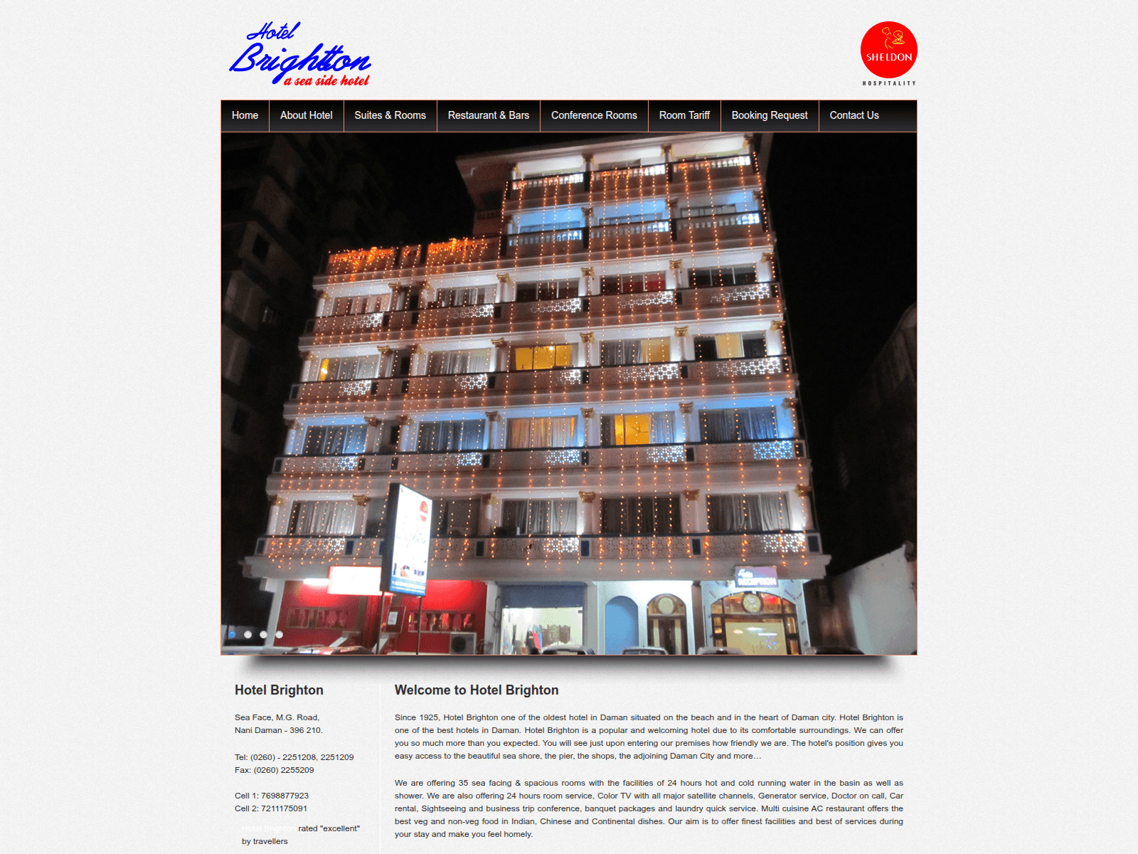 Screenshot of hotelbrightondaman.in