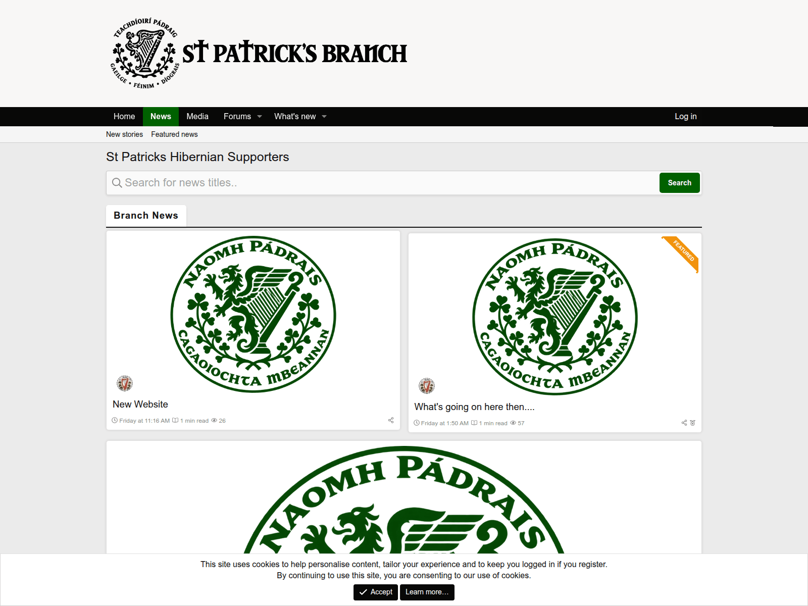 Знімок екрана stpats.club