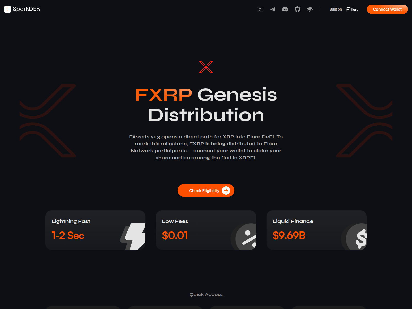 Screenshot of sparksdex.com