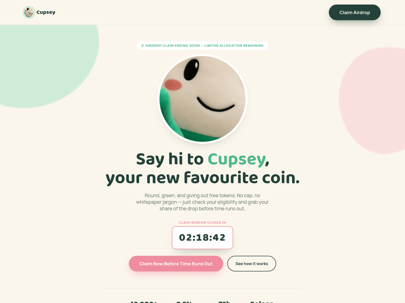 Screenshot of cupsey-token.site