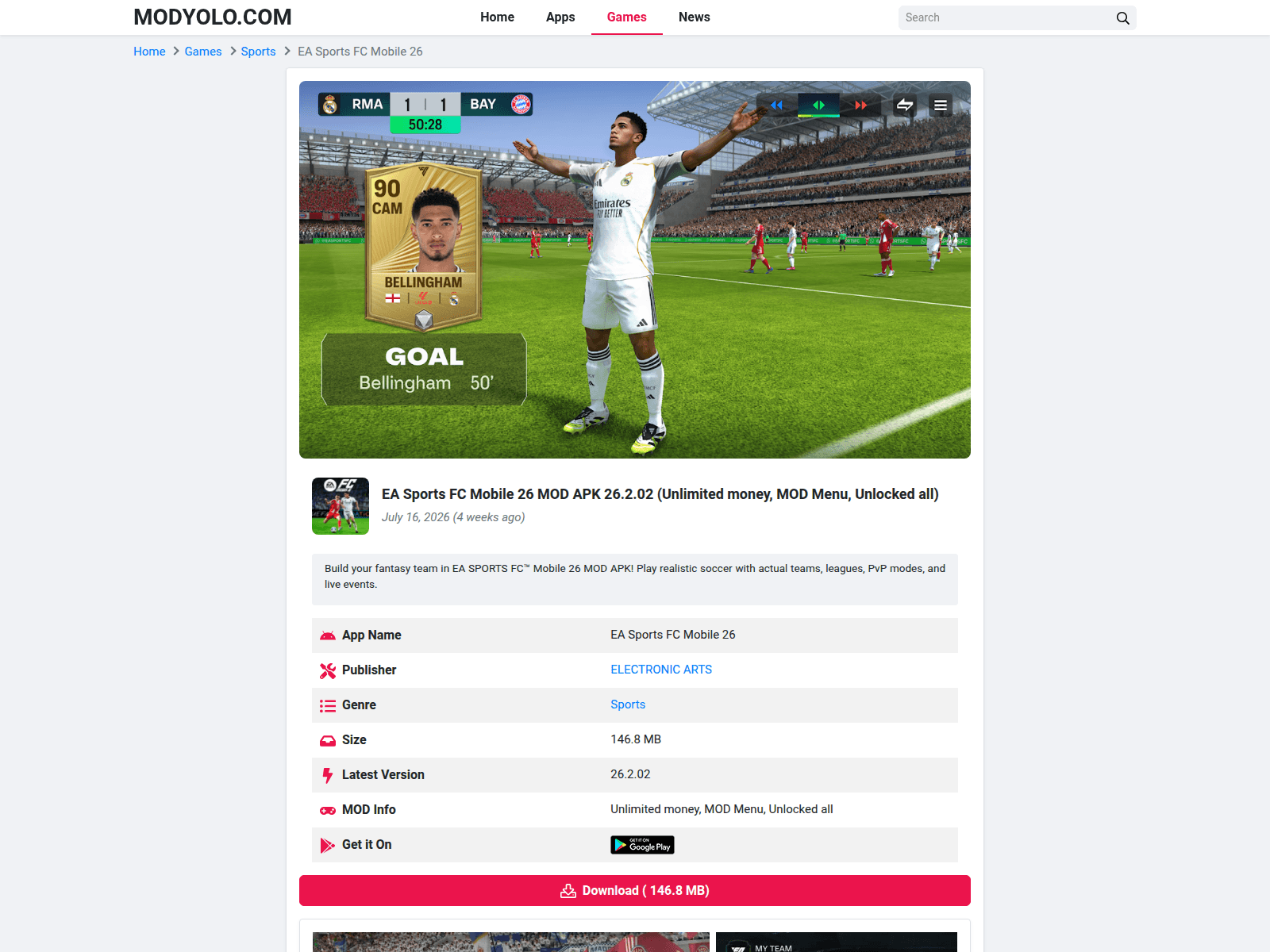 Screenshot of modyolo.com