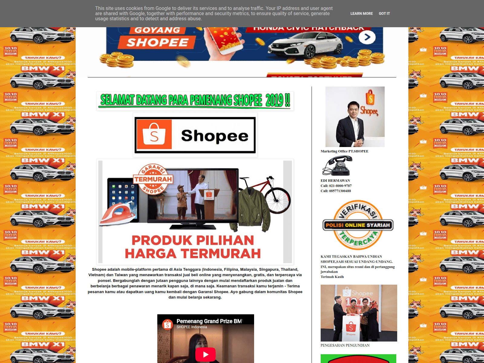 Screenshot of shopee0488.blogspot.com
