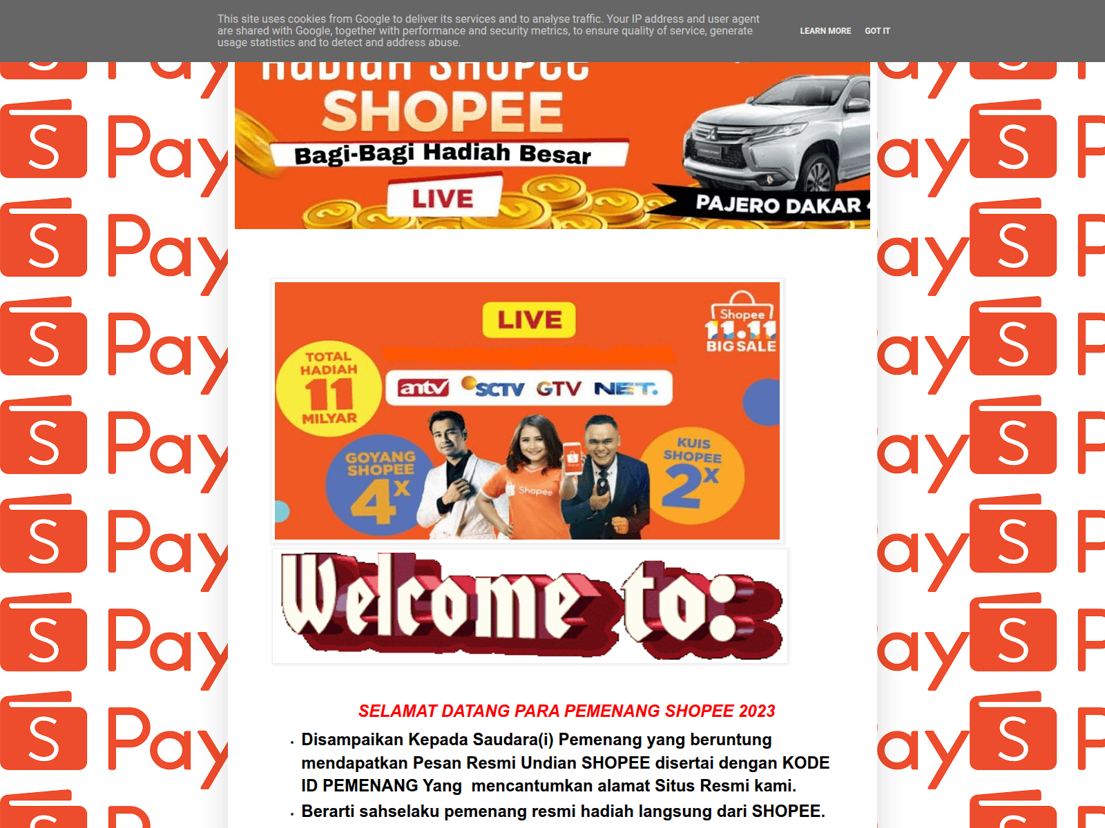 Screenshot of shopee-718.blogspot.com