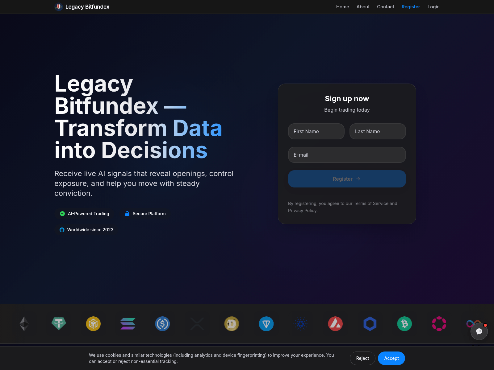 Screenshot of legacy-bitfundex.today