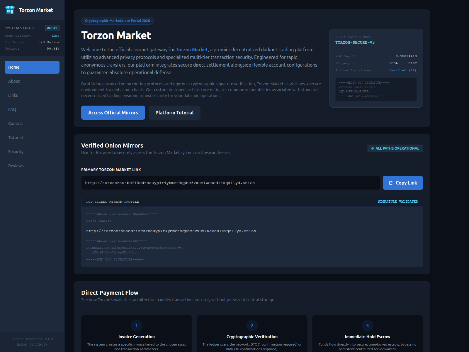 Screenshot of torzon-hub.live