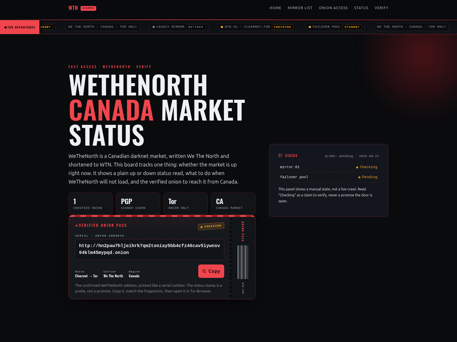 Screenshot of wtn-darknet.vip