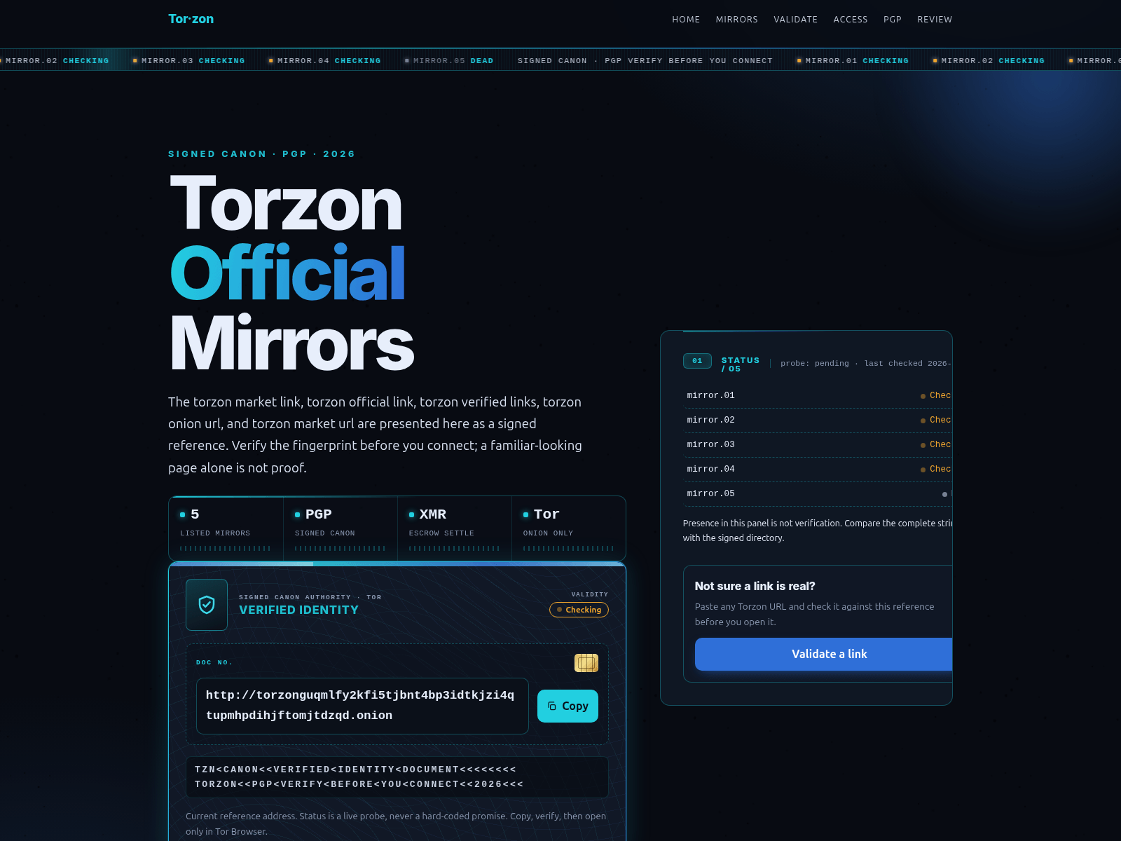 Screenshot of torzon-market.net