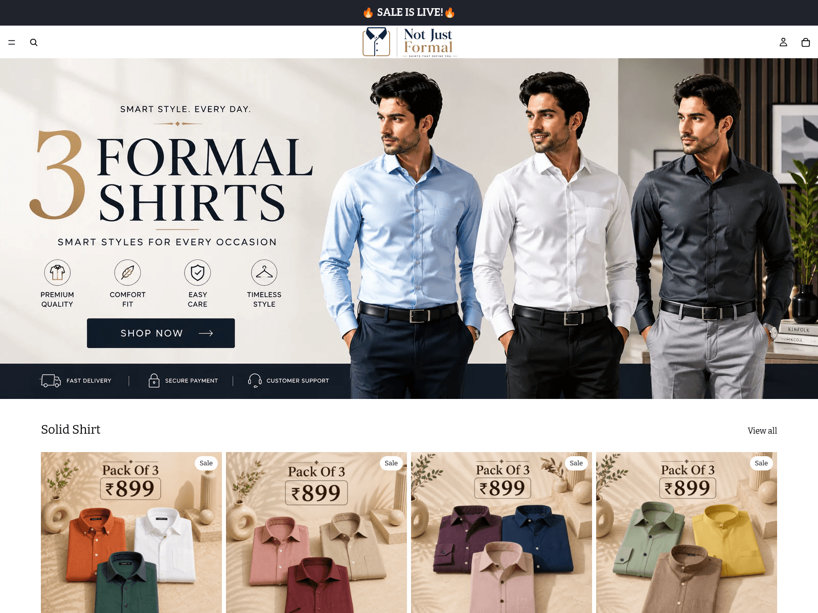 Screenshot of notjustformal.com