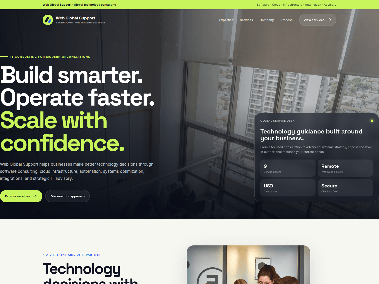 Screenshot of webglobalsupport.pro