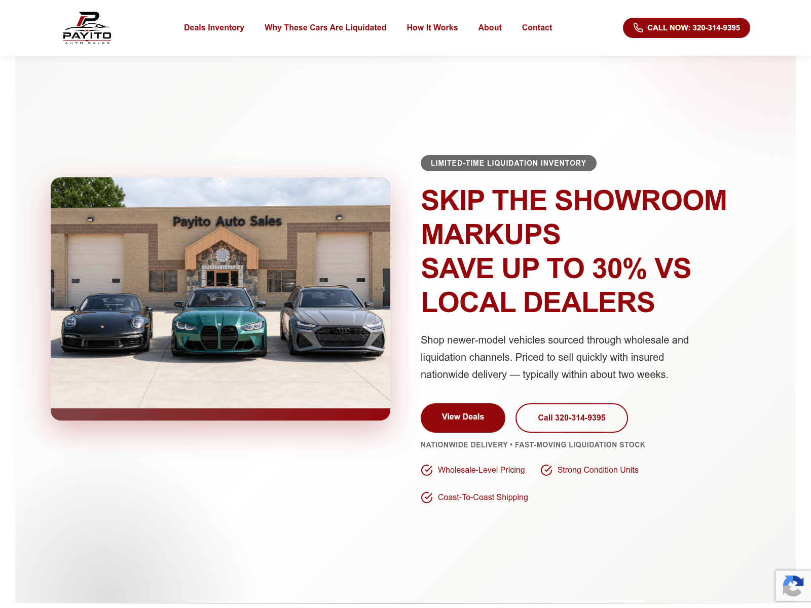 Screenshot von payitoautosales.com
