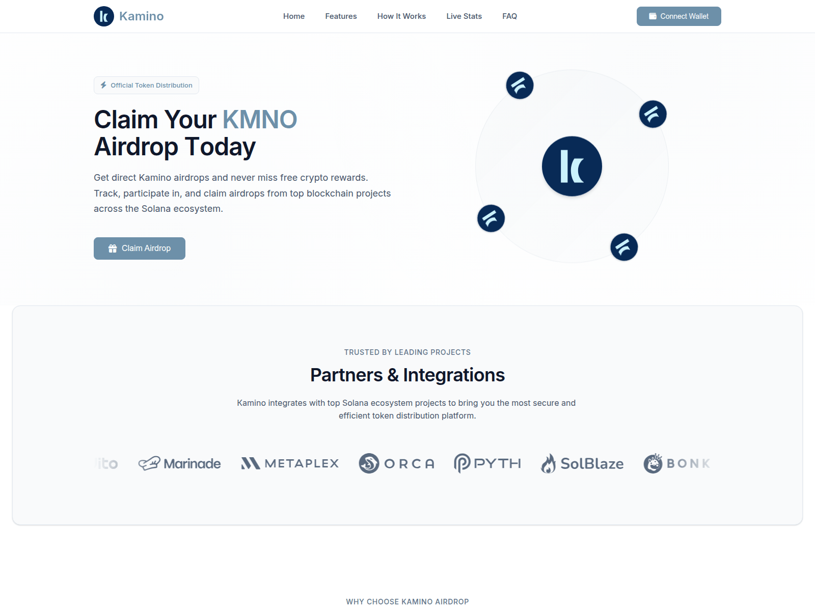 Screenshot of kamino-airdrop.xyz