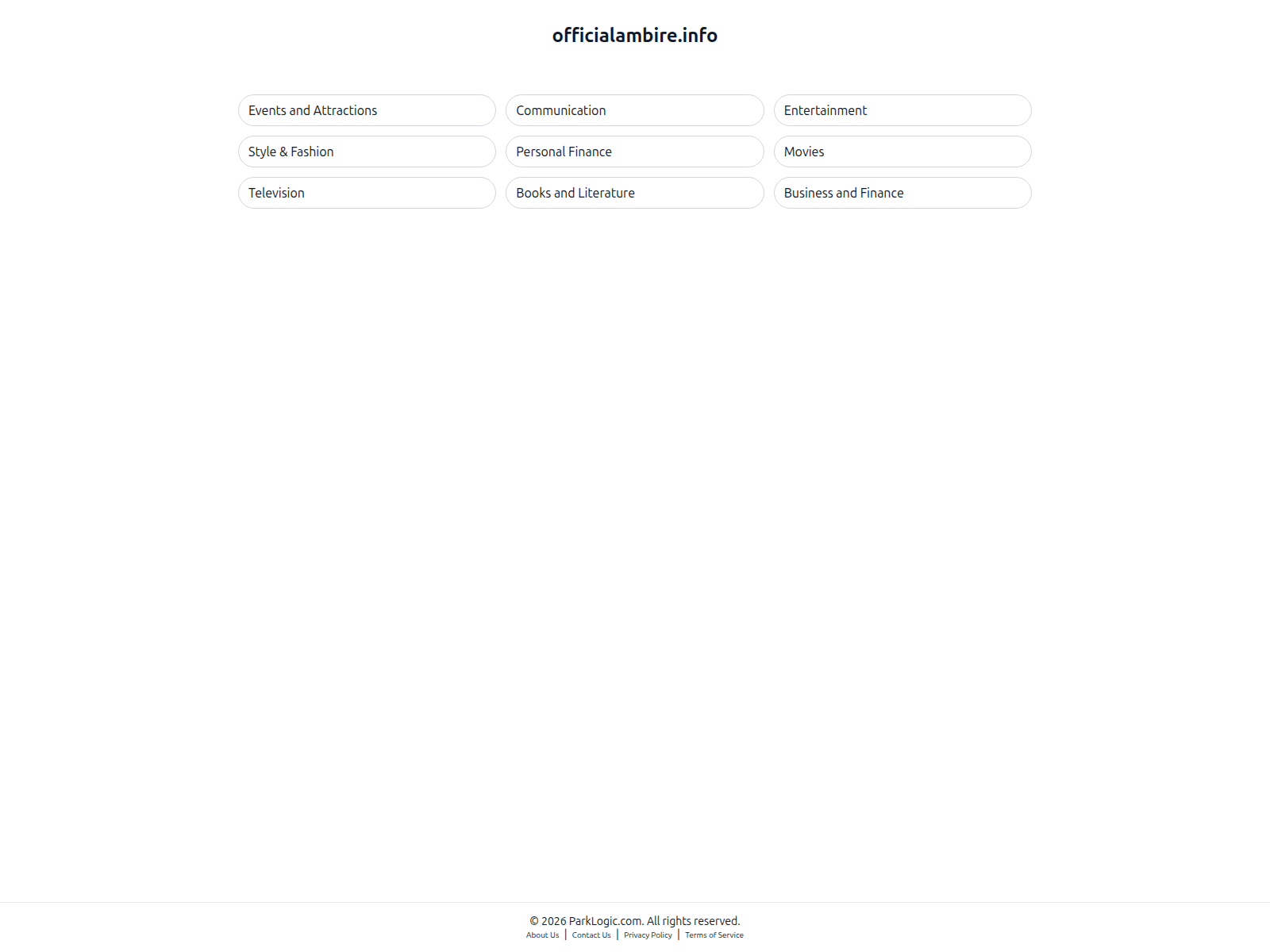 Screenshot of officialambire.info