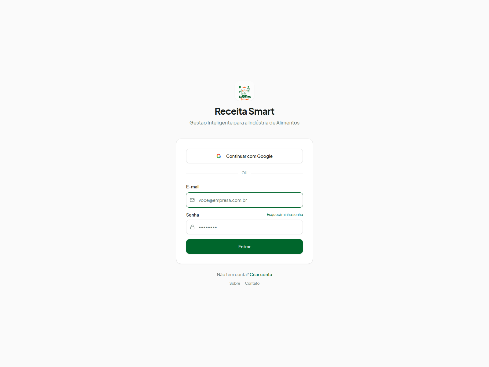 Screenshot of receitasmart.com