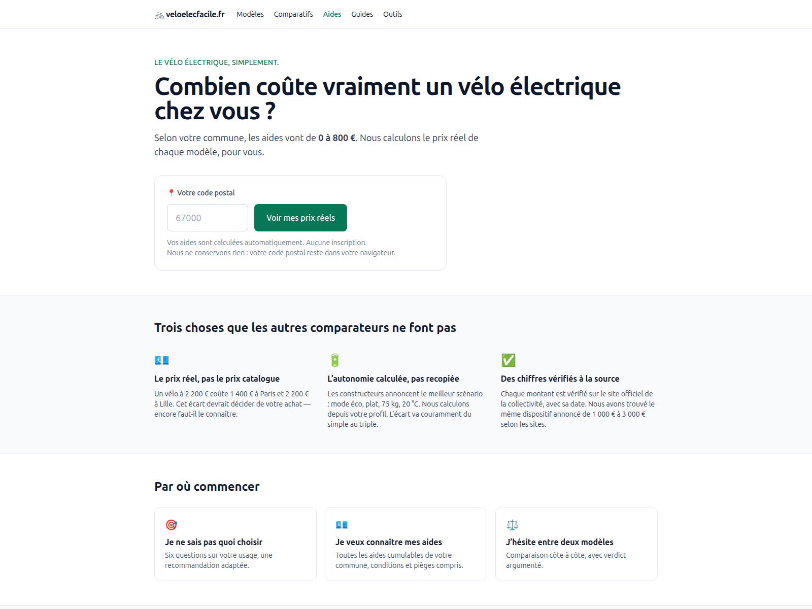 Screenshot of veloelecfacile.fr