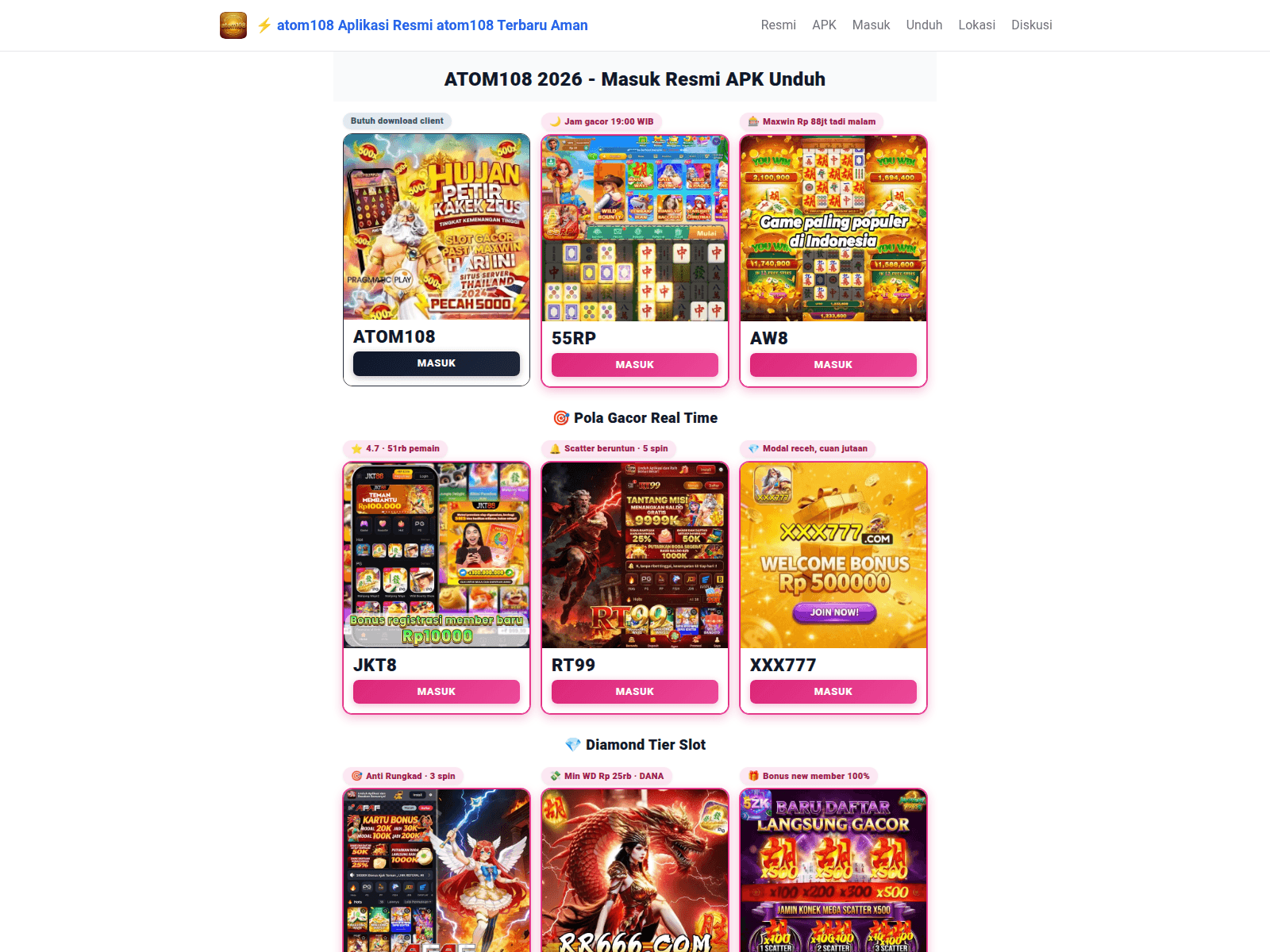 Screenshot of apkatom108.com